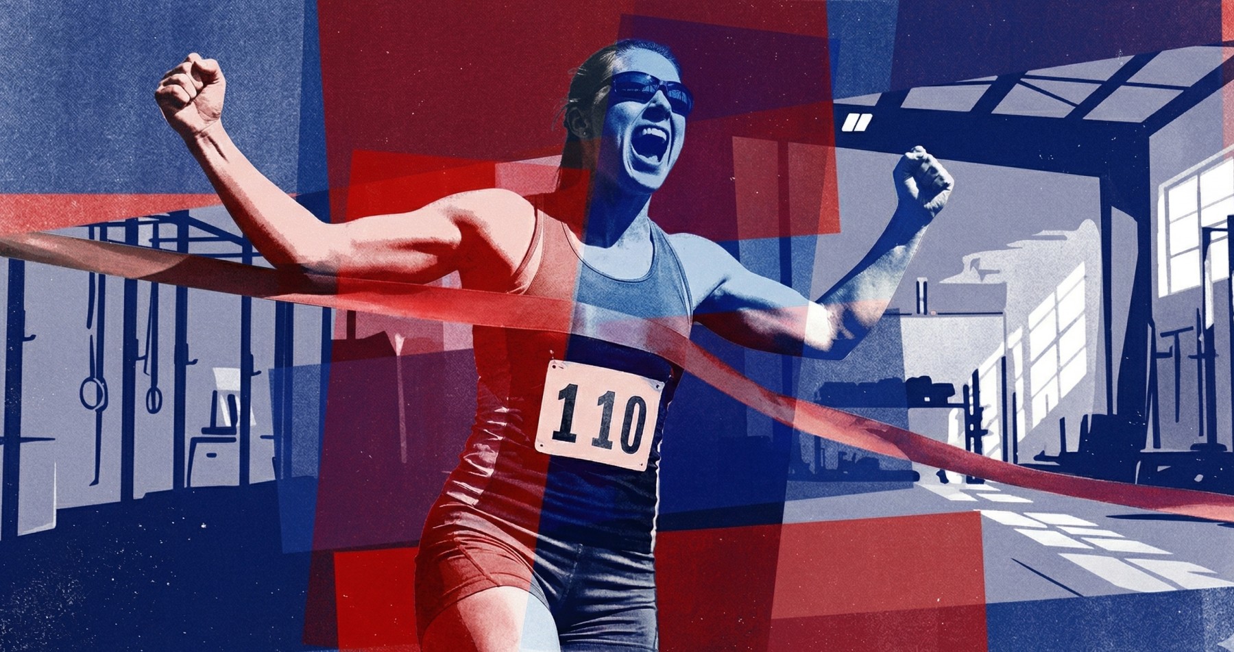 Athletes celebrating victory